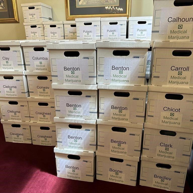 Arkansas election officials checking signatures of 3 measures vying for November ballot